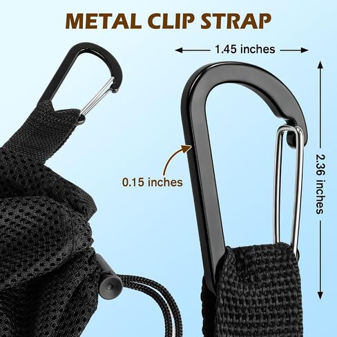 Portable Rock Collecting Bag 4 PCS, Rock Hounding Equipment For Adults | Shelling Bag, Mesh Drawstring Bags with Clips-6" x 8" (2 Small) 8" x 10" (2 Large) in Saudi Arabia