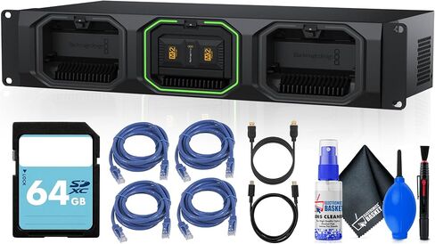 Blackmagic Design Media Dock for URSA Cine (DWCLDB/DOCNMD03) + Cleaning Kit + 4 x Ethernet Cable + More (9pc Bundle) in Kuwait