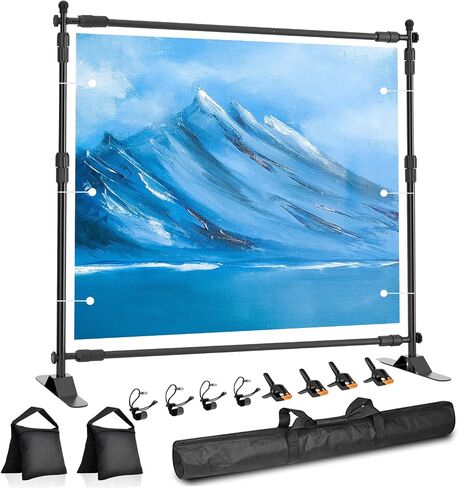 Backdrop Banner Stand 8x8ft, Heavy Duty Step and Repeat Stand in Kuwait