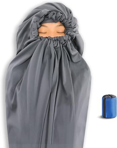 Litume Thermolite All Season Sleeping Bag Liner Add Up to 22°F / 12°C, Mummy Sleeping Sack for Backpacking, Camping, Traveling, for Cold Weather Winter, Sleep Sack with Drawstring Hood E626 in Saudi Arabia