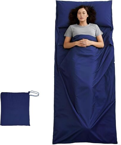 Lightweight Sleeping Bag Liner Single & Double Camping Travel Sleep Sack for Backpacking Hotels & Hostels in Saudi Arabia