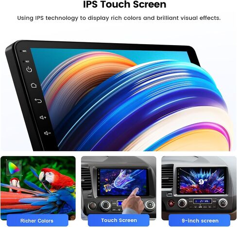 Dasaita 9" Car Stereo for Honda Civic 2007-2011 with AHD Reverse Camera | Plug and Play Radio Receiver with Apple CarPlay & Android Auto, Bluetooth 5.0, DSP, Mirror Link, AM/FM & A/V Support in Saudi Arabia