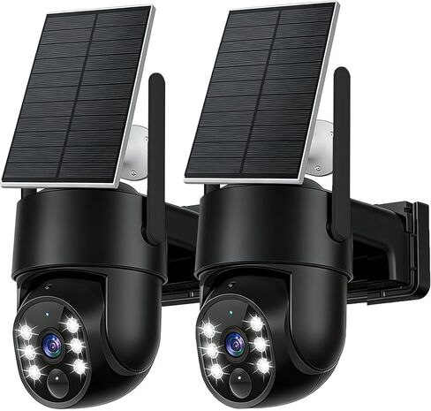 2K Security Camera System, 5GHz&2.4GHz WiFi Solar Wireless Cameras for Home Security, Wire-free Installation, AI Detection, Two-way Audio, Mobile alerts, SD/Cloud Storage, Color Night Vision, 4 Packs in Kuwait