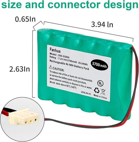 3700mAh 300-03866 Battery for Honeywell Alarm Lynx,Lyric Controller | Replacement Battery for Honeywell Alarm Lynx 5100,5200, 5210,Lynx Touch 7000,Lyric Keypad LCP500-L LYNXRCHKIT-SHA ADT Ademco in Kuwait