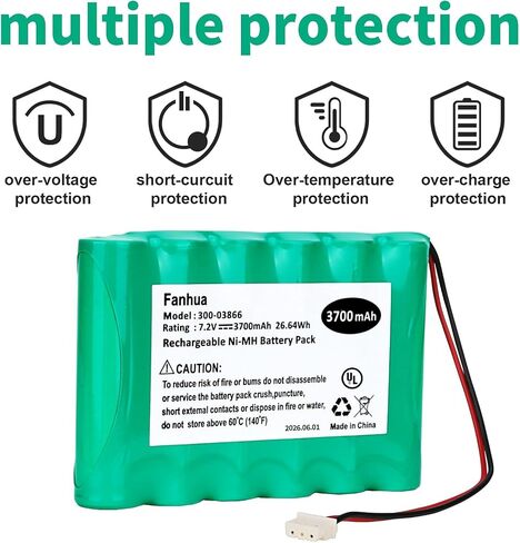 3700mAh 300-03866 Battery for Honeywell Alarm Lynx,Lyric Controller | Replacement Battery for Honeywell Alarm Lynx 5100,5200, 5210,Lynx Touch 7000,Lyric Keypad LCP500-L LYNXRCHKIT-SHA ADT Ademco in Kuwait