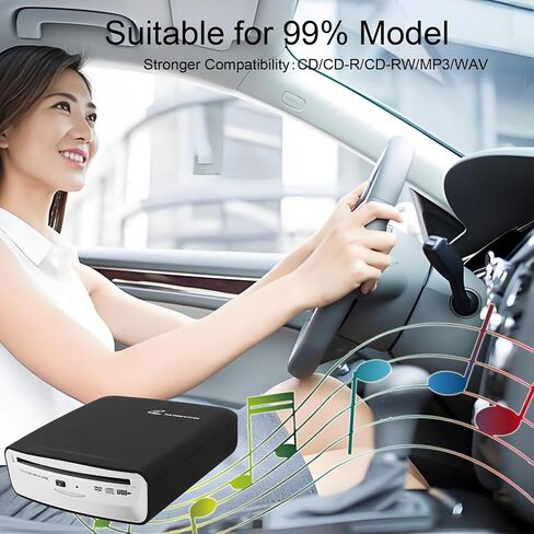 Portable CD Player for Car with Bluetooth and USB Connection,USB External Universal Cars CD Player for Car Audio Systems/TV/MacBook pro/Laptops Desktops/Bluetooth Speaker with Plug and Play in Saudi Arabia