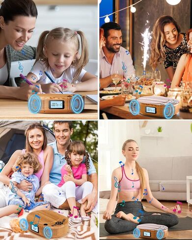 Portable CD Player & Bluetooth Speaker Combo, Rechargeable Boombox | CD Players for Home/Car with Remote Control, Bluetooth CD Player with HiFi Speaker, FM Radio, Support AUX/USB, Headphone Jack in Saudi Arabia