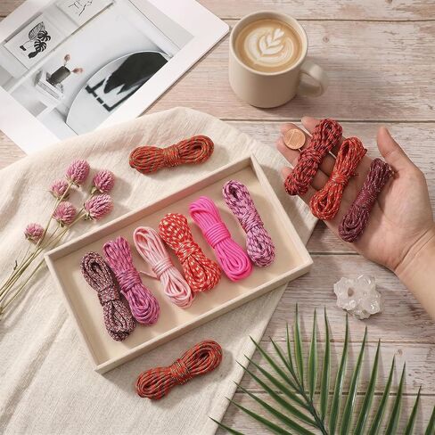 43.74 Yards Paracord Rope, 10 Colors 2mm Pink Paracord-Rope Thin Outdoor Paracord Cords for Bracelets Lanyard Keychain Shoelace Making Supplies in Saudi Arabia