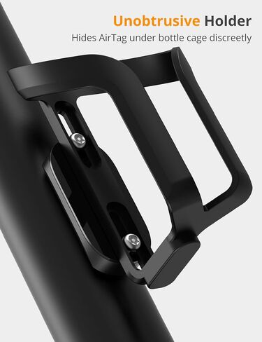 SUPMEGA Bike Mount Compatible with AirTag 1st and 2nd Gen | Aluminum Alloy Construction, Weather-Resistant Protection, Discreet Under-Bottle-Cage Placement, Secure Screw Mounting in Kuwait