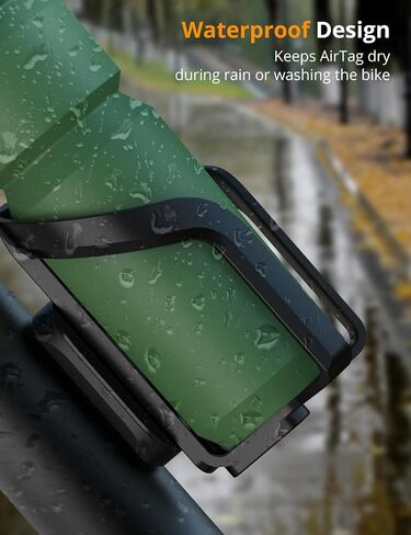 SUPMEGA Bike Mount Compatible with AirTag 1st and 2nd Gen | Aluminum Alloy Construction, Weather-Resistant Protection, Discreet Under-Bottle-Cage Placement, Secure Screw Mounting in Kuwait