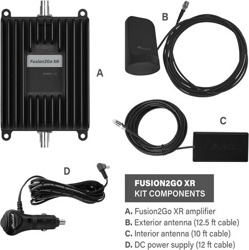 SureCall Fusion2Go XR Vehicle Cell Phone Signal Booster for Car, Truck, SUV | Boosts 5G & 4G LTE for All U.S. Cellular Carriers - Verizon, AT&T, T-Mobile | High-Performance, USA Company, FCC Approved in Saudi Arabia