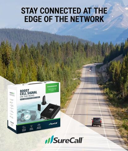 SureCall Fusion2Go XR Vehicle Cell Phone Signal Booster for Car, Truck, SUV | Boosts 5G & 4G LTE for All U.S. Cellular Carriers - Verizon, AT&T, T-Mobile | High-Performance, USA Company, FCC Approved in Saudi Arabia