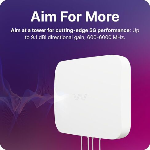 Waveform QuadPro Kit + 30’ Total Cable Bundle - 4x4 MIMO Panel for 4G/5G Routers & Gateways for T-Mobile Home Internet, Verizon, AT&T Kit with 1x 20’, 1x 10’ SMA Cable, Mount, U.Fl adapters in Saudi Arabia