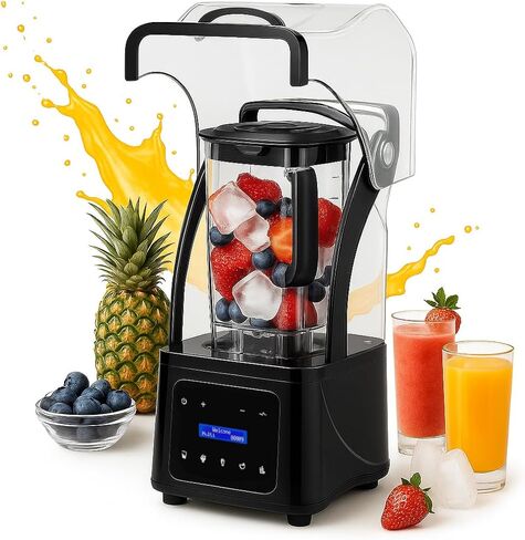 AIZIYO Commercial Blender With Heavy Duty Quiet Shield, 2200 Watts High Speed Motor, 60 Oz BPA-Free Pitcher, 5 Preset Function Countertop Blender for Ice Crush, Smoothies, Shakes, Spreads in Saudi Arabia