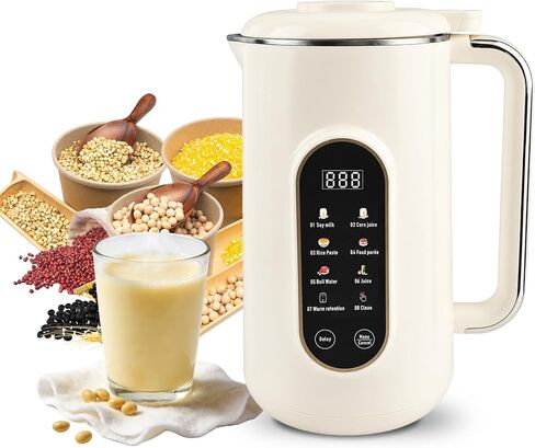 8-in-1 Soy Milk Maker 50oz, 316 Stainless Steel Nut Milk Maker Machine | Self-Cleaning, 18-Hour Delay Timer, 55min Keep Warm, Soup Maker for Nut, Soy, Oat,Corn, Rice Paste,Juice & Milkshake in Saudi Arabia