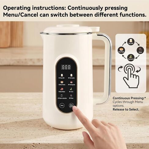 8-in-1 Soy Milk Maker 50oz, 316 Stainless Steel Nut Milk Maker Machine | Self-Cleaning, 18-Hour Delay Timer, 55min Keep Warm, Soup Maker for Nut, Soy, Oat,Corn, Rice Paste,Juice & Milkshake in Saudi Arabia
