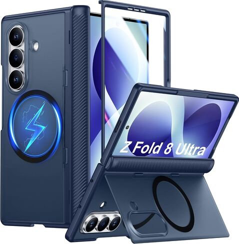 SPIDERCASE Magnetic for Samsung Galaxy Z Fold 8 Ultra Case, Black in Saudi Arabia