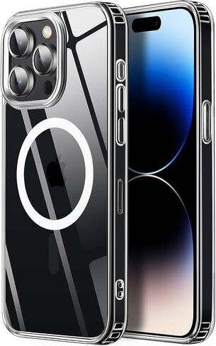 Tigowos Magnetic for iPhone 15 Case Drop Resistant Matte Skin Feeling Back Cover Shockproof Slim Fit for iPhone 15 Phone Case，Matte Black in Kuwait