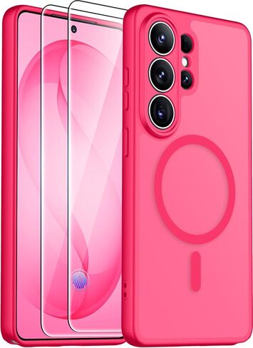 Red2Fire for Samsung Galaxy Z Fold 8 Ultra Case with Privacy Screen Protector, [Compatible with Magsafe], [Built-in Kickstand & Full Body Hinge Protection] Magnetic Slim Phone Case, Black in Kuwait