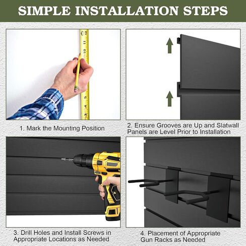 AQQHSAIN Gun Wall Mount Display Heavy Duty Adjustable Indoor Gun Rack Wall Rack Storage System Suitable for Rifles Storage Modular Firearms Gun Wall Gear Organizer for Helmet Vest Belt Police Gear in Saudi Arabia