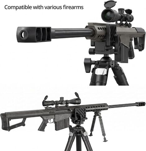 Rifle Tripod Gun Clamp Saddle Shooting Rest Mount | Quick Release, Arca Swiss Ball Head Plate, Tripod Clamp, Ball Head Adapter, For Hunting and Shooting in Saudi Arabia