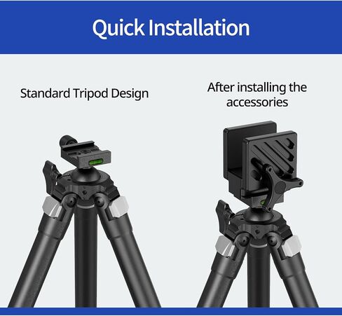Rifle Tripod Gun Clamp Saddle Shooting Rest Mount | Quick Release, Arca Swiss Ball Head Plate, Tripod Clamp, Ball Head Adapter, For Hunting and Shooting in Saudi Arabia
