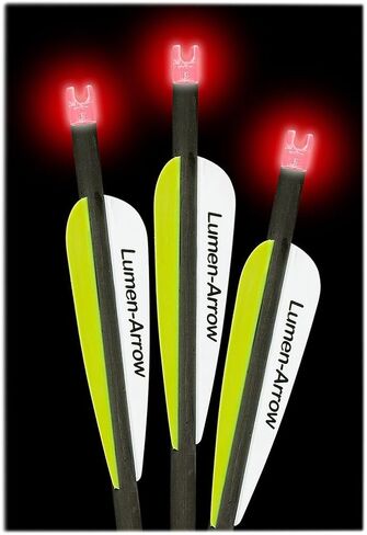 Lumenok Lumen-Arrow 20-Inch Carbon Bolts with Capture Nocks (3-Pack), Red in Kuwait