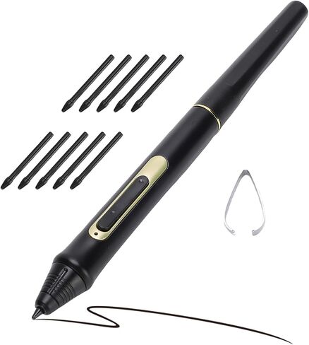 BOSTO Digital Pen W10 8192 Levels Pressure Stylus Pen with 10 Replacement Tips, Cordless Drawing Tablet Compatible with Various Tablet, for Digital Artists (W10) in Saudi Arabia