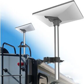 Starlink Mini Mount, Aluminum Pole Mount for Starlink Mini Standard Dish | Horizontal/Vertical Mounting | Adjustable Angles | For 0.78-2.16IN Diameter Poles | For RV, Camper, Yacht, Roof Rack Etc in Kuwait