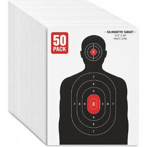 Juvale Paper Shooting Targets for Shooting Range - Silhouette & Red Bullseye - Pistol Targets in Saudi Arabia