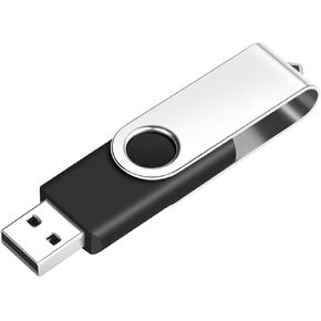 1GB USB2.0 Flash Drive 1PCS EASTBULL FAT32 USB Thumb Drive (Black) | Metal Flash Drive 1GB 360°Swivel USB Drive for Data Storage in Saudi Arabia