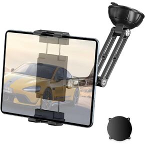 PLDHPRO Tablet Holder for Car Dashboard & Windshield, Suction Cup iPad Mount for Truck, Fits 5.5-14.6" iPad Pro Air Mini Galaxy Tab Fire HD, 360° Rotation, 6.3" Telescopic Arm in Saudi Arabia