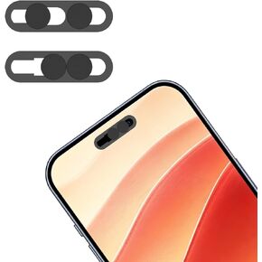 Front Camera Privacy Cover Compatible for iPhone 16/16Plus/16 Pro/16 Pro Max/15/15Plus/15 Pro/15 Pro Max/14 Pro/14 Pro Max, [2 Pack] On/Off Face ID Camera Protector for Privacy & Security-Black in Saudi Arabia