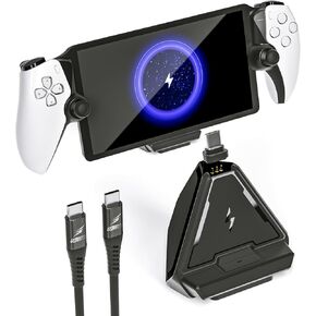 Charging Station Dock for PS Portal Remote Player Console, Black | Compact Charger Stand, with Type-C Cable, Fast Stable Charging, Display Desktop Holder, Accessories for PS Portal Console in Saudi Arabia