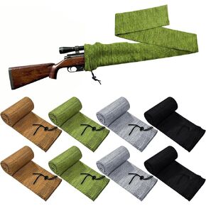 8 Pack 54" Gun Socks for Rifles and Shotguns with Spring Buckle | Silicone-Treated Protective Storage Sleeves, Waterproof Protective Cover Fits Firearms with or without Scopes in Saudi Arabia