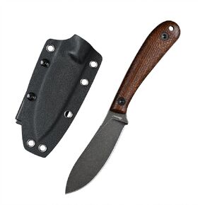 Knives DC53 Steel Tactical Fixed Blade Knife Micarta Handle with kydex sheath for Men EDC Outdoor Camping Survival Hunting (Black+Micarta) in Saudi Arabia