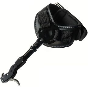 Index Finger Wrist Release Aid, 360° Rotatable Auto Jaw for Compound Bow Hunting | Aluminum Caliper, Adjustable Camo Wrist Strap, Flexible Extension Link Fits Left & Right Hand in Kuwait