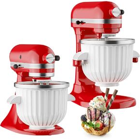 Ice Cream Maker Attachment for KitchenAid Stand Mixer, 2 Qt Ice Cream Bowl | Fits 4.5Qt and Larger KitchenAid Stand Mixers, For Ice Cream, Frozen Yogurt, Sorbet & Gelato by Focollk in Saudi Arabia
