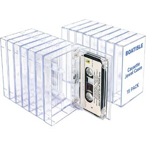 Clear Cassette Tape Storage Cases，Audio Storage Solution 15Pack in Saudi Arabia