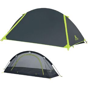 Lightweight 1/2 Person Backpacking Tent, Single Aluminum Pole Camping Tent | Gear Vestibule, Easy Setup, Windproof, Waterproof, 3 Season, Compact Carrying Bag, For Hiking, Bikepacking in Saudi Arabia
