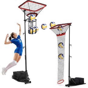 HVDI Volleyball Setter & Spike Trainer System, Heavy Duty Volleyball Training Aid Set – 88LB Sandbag Base with Dual Wheels for Easy Mobility, Adjustable Hitter & Receiver Combo System in Saudi Arabia