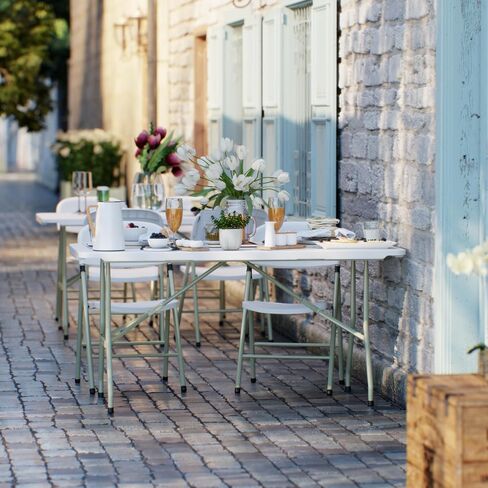 30" W x 60" L x 29" H Plastic Rectangle Folding Utility Heavy Duty Table | Outdoor Indoor Kitchen Dining Wedding Market Events Camping BBQ in Saudi Arabia