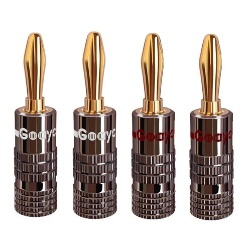 Banana Plugs for Speaker Wire - 24K Gold Plated Banana Adapter Connector(6 Pairs/12 pcs) in Kuwait