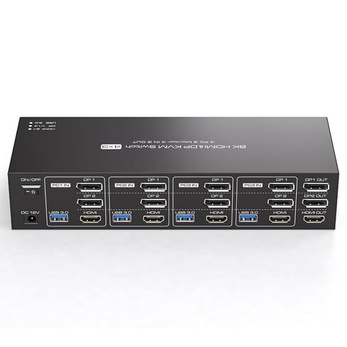 4K@120Hz KVM Switch 2 Monitors 2 Computers 8K@60Hz HDMI KVM Switch Share Dual Monitor and 4 USB Devices Support Extended/Copy Mode with USB 3.0 Cables and Extended Controller in Saudi Arabia