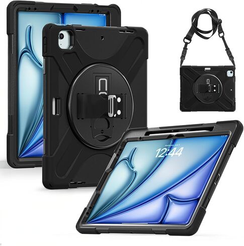 CODi Rugged Case for iPad Air 13" (M2, M3, M4), iPad Pro 12.9" (3–6 Gen) – Drop-Tested 360° Protection with Kickstand, Hand Strap & Shoulder Strap in Saudi Arabia
