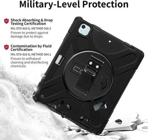 CODi Rugged Case for iPad Air 13" (M2, M3, M4), iPad Pro 12.9" (3–6 Gen) – Drop-Tested 360° Protection with Kickstand, Hand Strap & Shoulder Strap in Saudi Arabia
