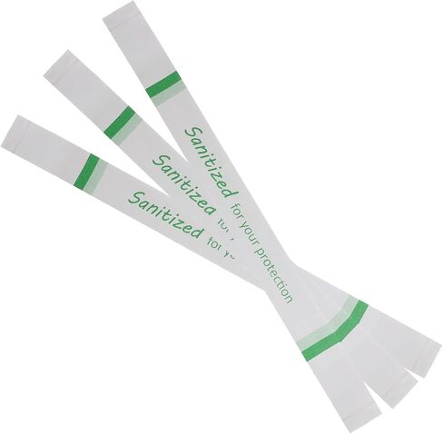 Germiwipe 500 Pcs Sanitized Toilet Seat Band, 16-1/2" Long x 1-1/2" Wide | Printed Toilet Seat Strips for Hotels and Motels, (Green / White) TSB-500 in Saudi Arabia