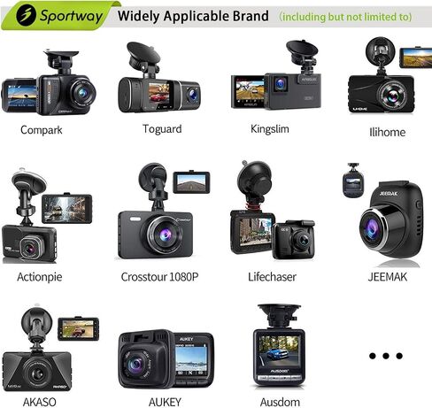 Sportway S80 Dash Cam mount, Dash Cam Mirror Mount Holder with 16pcs Joints for Rove APEMAN CHORTAU Roav Nexar iiwey YI Z-Edge Old Shark KDLINKS Crosstour VANTRUE GoPro... 99% Car Dash Cameras DVR GPS in Saudi Arabia
