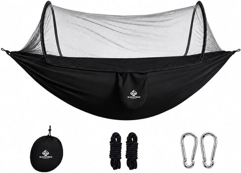 Camping Hammock with Mosquito Net, 770 lbs Portable Hammock with Tree Straps, 2-in-1 Double/Single Travel Hammock Tent for Outside/Indoor/Backpacking/Beach (Green) in Saudi Arabia
