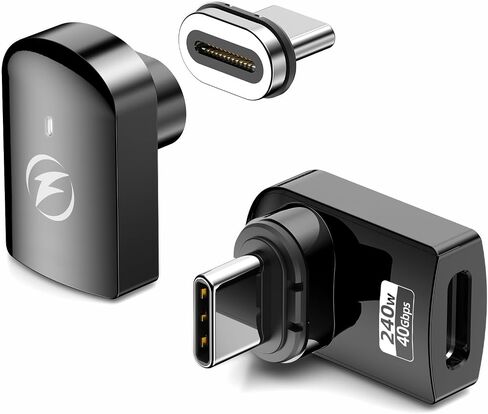 HanCenDa 240W Magnetic USB C Adapter 2Pack, 24PIN USB C Magnetic Adapter Support 40Gbps Data Transfer, 8K 60Hz Video Output for Thundebolt MacBook Pro/Air, iPhone 17/16/15 in Saudi Arabia
